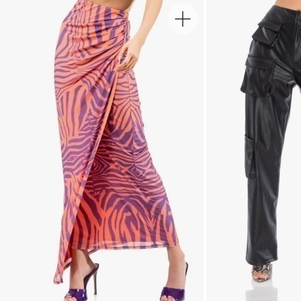 Zebra print maxi skirt